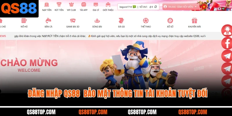 Đăng nhập QS88  bảo mật thông tin tài khoản tuyệt đối