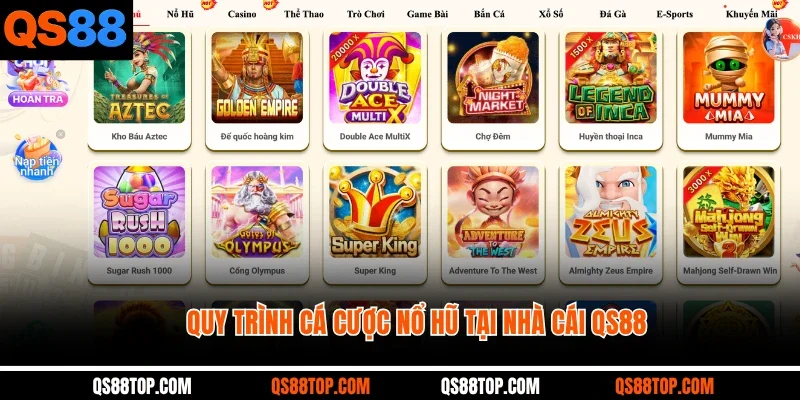 Quy trình cá cược nổ hũ tại nhà cái QS88